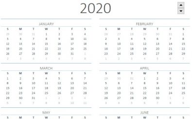 2020 Excel Calendar Free Download Excel Calendar Templates