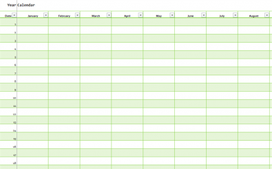 excel spreadsheet calendar template