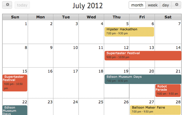 Activity Calendar Template Excel