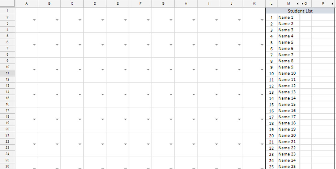 Seating Chart Template Excel Templates