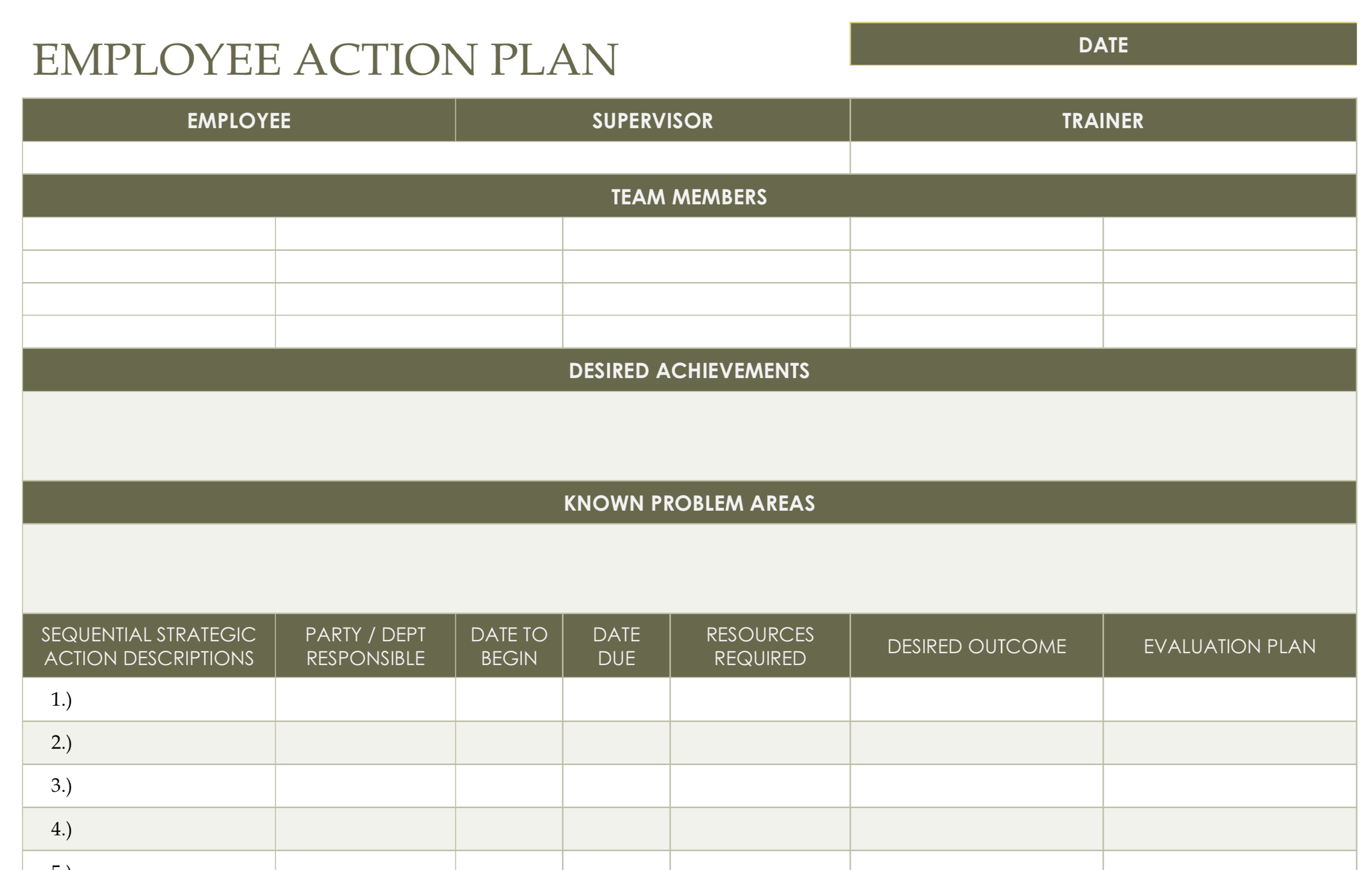 Excel Work Plan Template