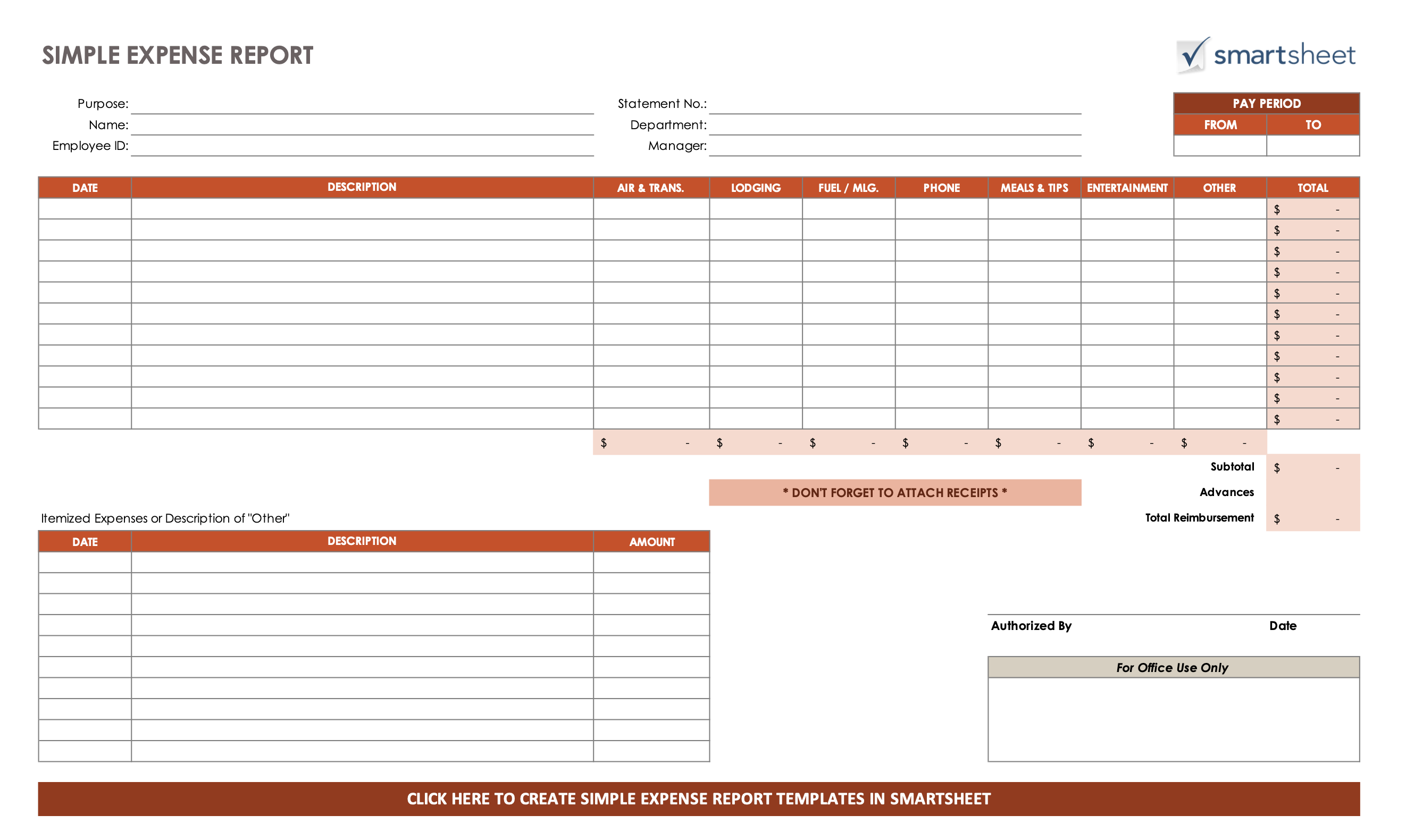 Daily Expense Tracker Template ExcelTemplate