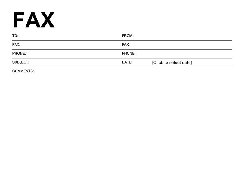 Fax Cover Sheet Template | Excel Templates