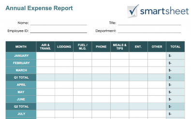 expense report templates free